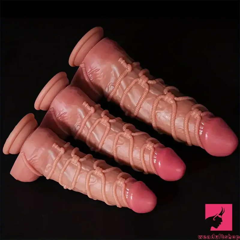 7.8in 7.87in 10.63in Fantasy Real Skin Silicone SM Bondage Real Dildo