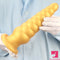 10.63in Soft Silicone Big Gold Butt Plug Dildo For Anal Expansion Orgasm