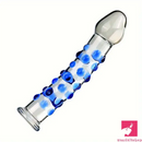 6.9in Clear Spiked Spiral Glass Dildo For Anal Vaginal Orgasm