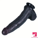 12.2in 13.4in Real Looking Silicone Large Long Flexible Ebony Dildo