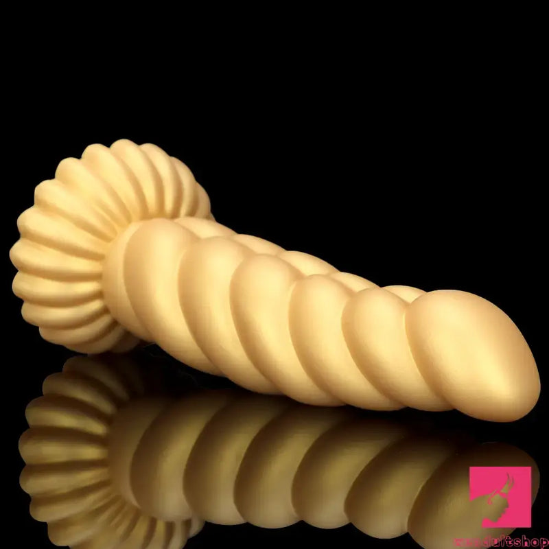 5.51in 7.87in 10.23in Gold Silicone Soft Fantasy Dildo For Anal Sex