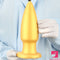 8.85in Premium Gold Soft Liquid Silicone Big Butt Plug Dildo Adult Toy