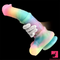 9.65in 11.02in 12.6in Rainbow Luminous Large Horse Silicone Real Dildo