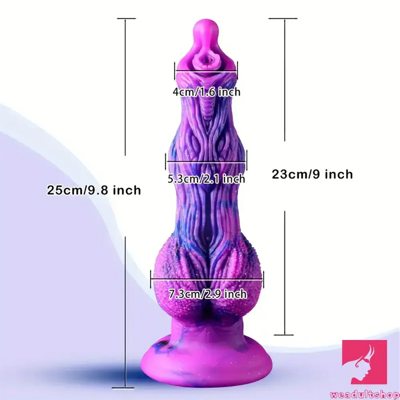 9.8in Fantasy Animal Soft Silicone Dog Monster Dildo For Anal Sex Play