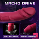 8.19in Big Vibrating Rotation Auto Dildo BDSM Sex Toy For Anus