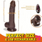 8.7in Silicone 4in1 Heating Thrusting Vibrating Rotation Remote Real Dildo