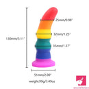 5.11in 6.1in 7.08in Silicone Rainbow Flexible Dildo For Gay LGBT Sex Love