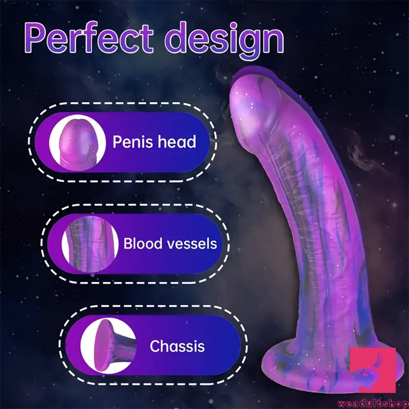 7.08in Silicone No Eggs Soft Dildo For Female Male Love Sex Toy