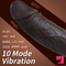 8.66in Auto 10 Vibrating 9 Thrusting Remote Silicone Ebony Dildo