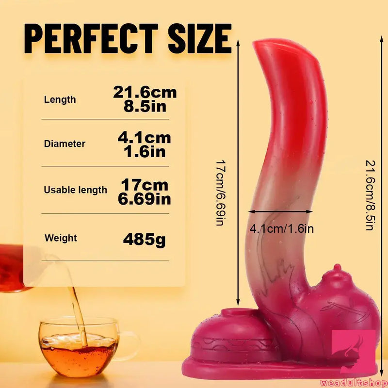 8.5in Teapot Fantasy Silicone Soft Big Dildo For Increased Orgasm