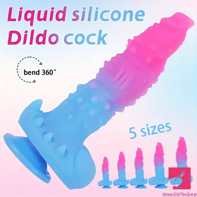 6.3in 7.08in 7.87in 9.05in 10.23in Silicone Fantasy Soft Dildo Love Toy