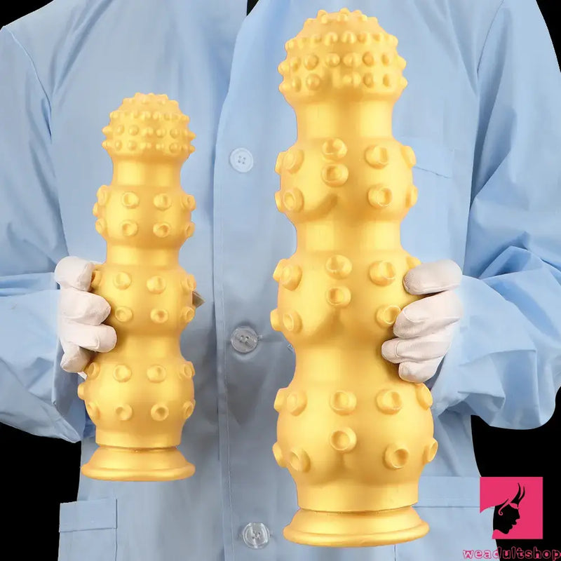 6.7in 9.84in 13.38in Gold Silicone Animal Octopus Big Butt Plug Dildo