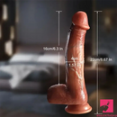 8.67in Premium Silicone Realistic Big Dildo For G Spot Play Anal Toy