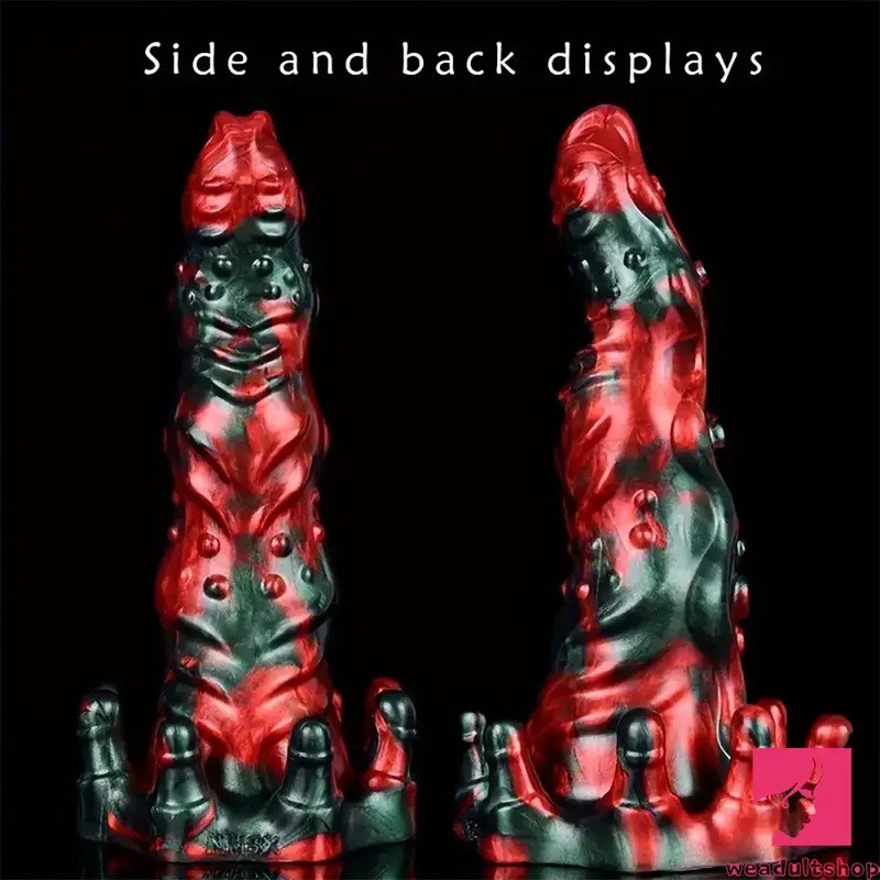 8.46in Red Devils Fantasy Big Monster Silicone Soft Dildo Adult Toy