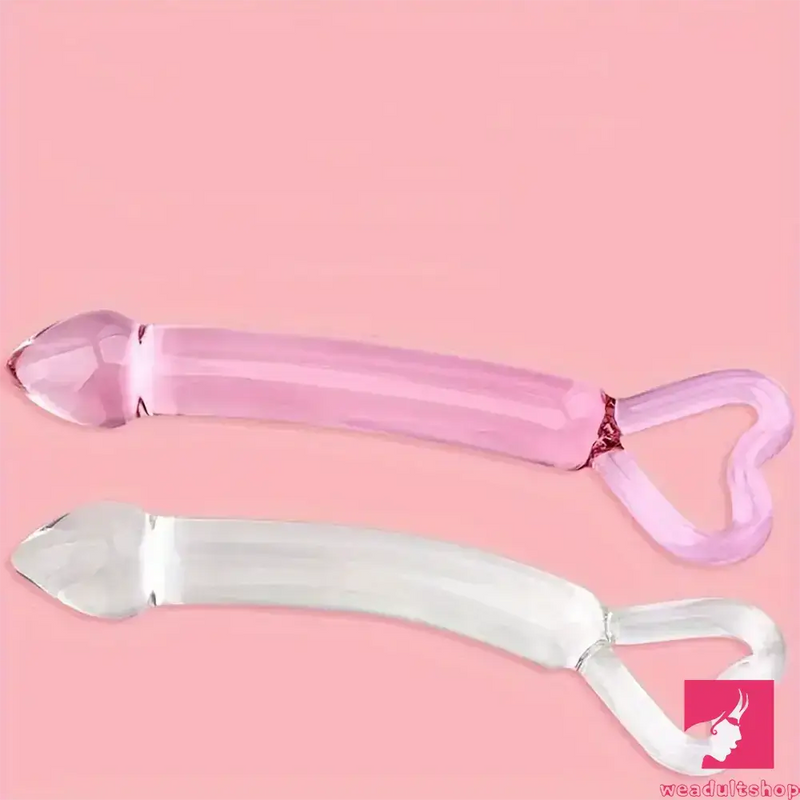 7.87in Clear Premium Unisex Glass Crystal Dildo For Female Male Gay