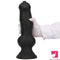 7.28in 7.48in 9.64in 10.62in 13in Big Black Silicone Dog Knotted Dildo