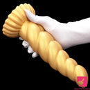 5.51in 7.87in 10.23in Gold Silicone Soft Fantasy Dildo For Anal Sex