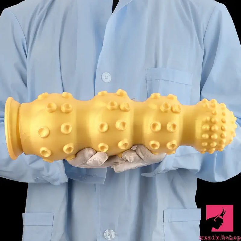 6.7in 9.84in 13.38in Gold Silicone Animal Octopus Big Butt Plug Dildo