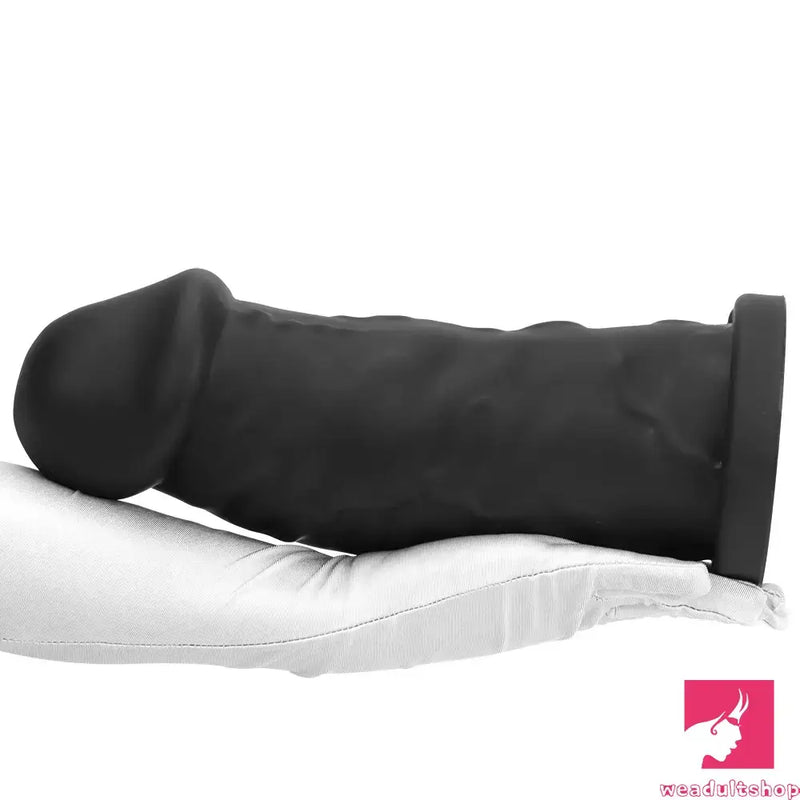 9.25in 11.02in 12.2in Super Big Silicone Soft Black Mushroom Real Dildo