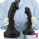 10.63in 12.6in 13.77in Silicone Big Soft Curved Black Mushroom Dildo