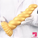 5.51in 7.87in 10.23in Gold Silicone Soft Fantasy Dildo For Anal Sex