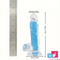 7.08in 8.07in TPE Double Layer Glow-in-the-dark Realistic Clear Dildo