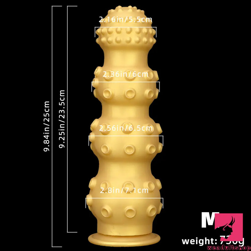 6.7in 9.84in 13.38in Gold Silicone Animal Octopus Big Butt Plug Dildo