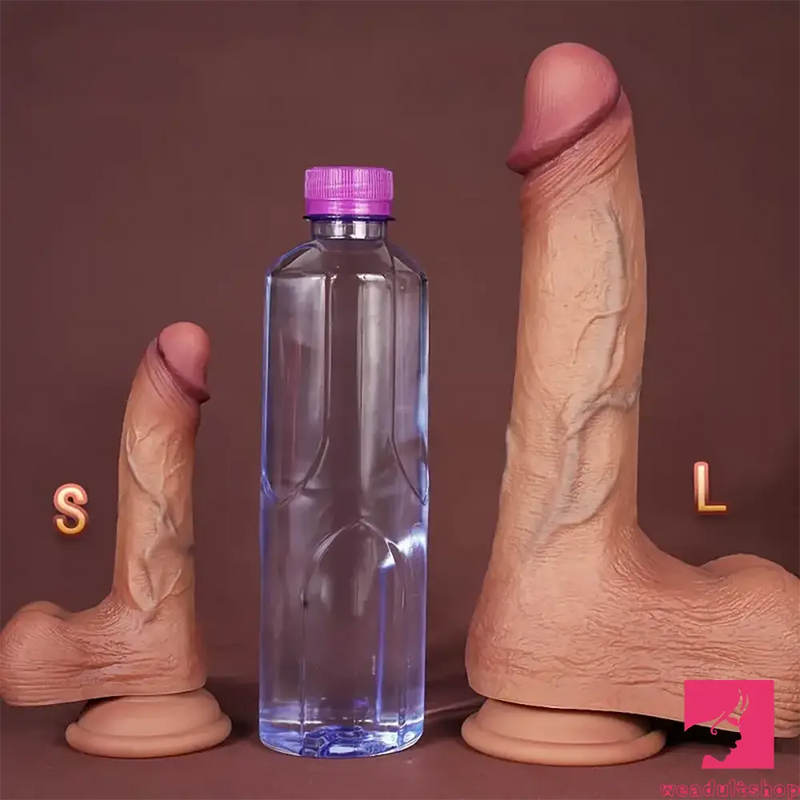 6.1in 7.87in 10.24in Realistic Liquid Silicone Soft Dildo For Women Men