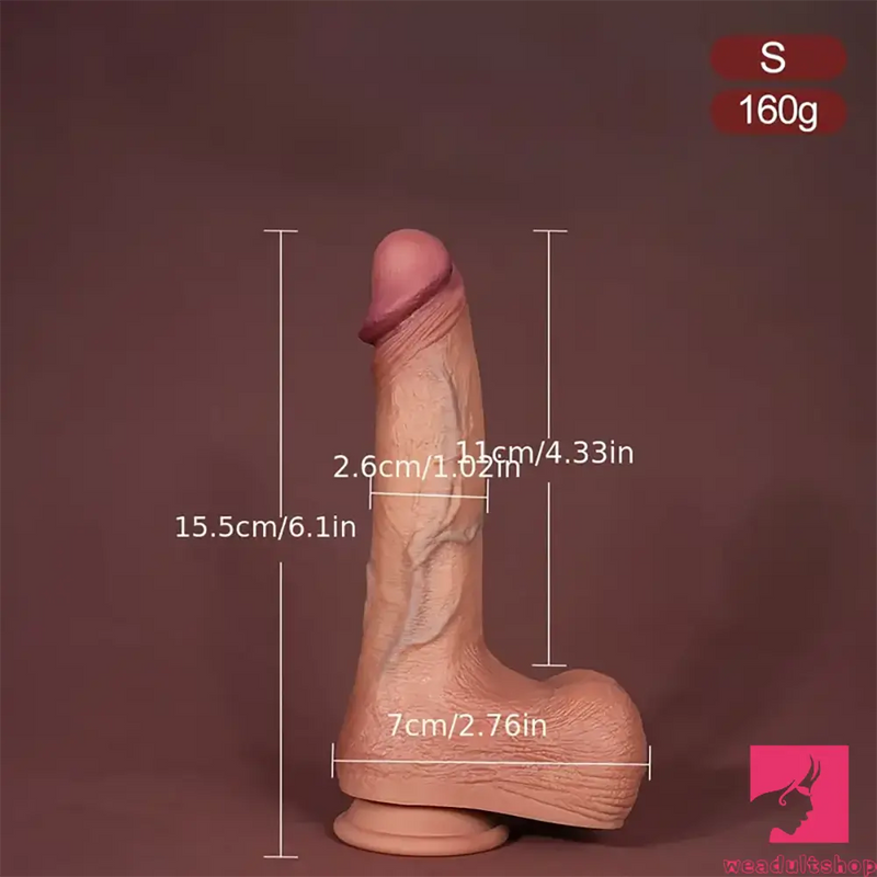 6.1in 7.87in 10.24in Realistic Liquid Silicone Soft Dildo For Women Men