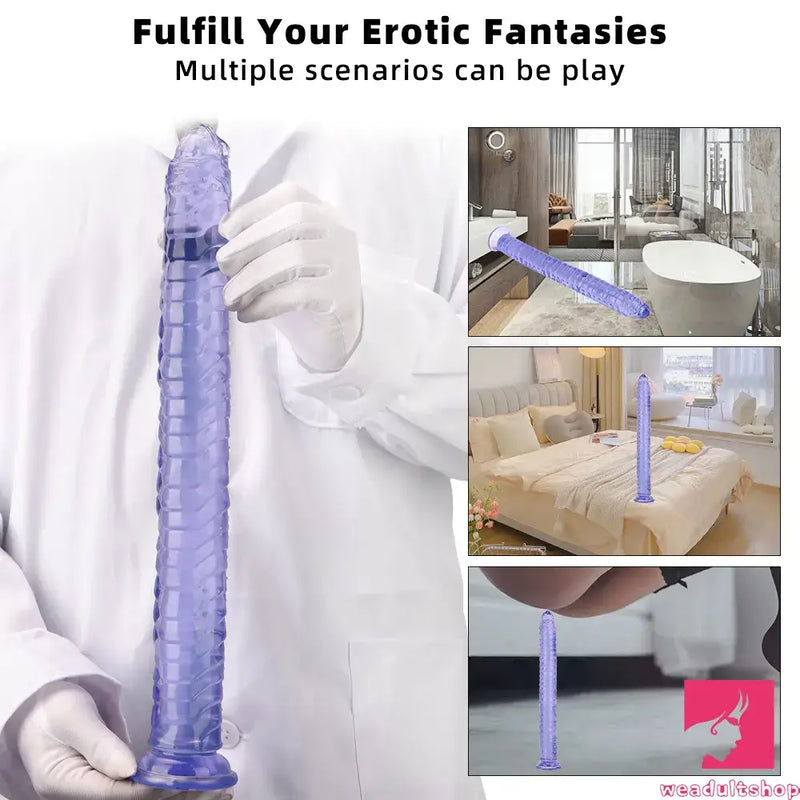 15.35in Long Huge Colorful Dildo For Anal Vaginal Expansion Adult Toy