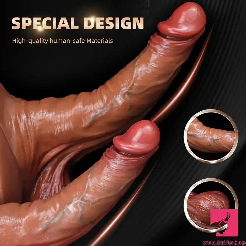 8.07in 9.25in Soft Liquid Silicone Large Real Feeling Dildo With Big Sucker