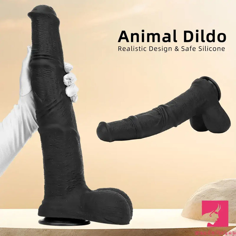 16.14in Super Long Silicone Huge Soft Animal Horse Cock Male Dildo