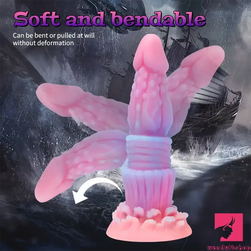 8.46in Fantasy Luminous Monster Silicone Soft Dildo Anal Clit Opener