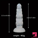 5.43in 8.86in Big Lifelike Jelly Glowing Dildo With Sucker Female Masturbator