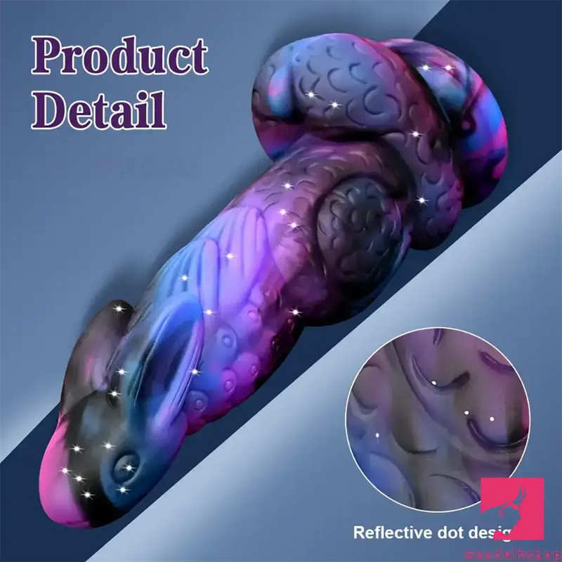 8.5in Silicone Dragon Soft Dildo For Men Women With Rabbit Head