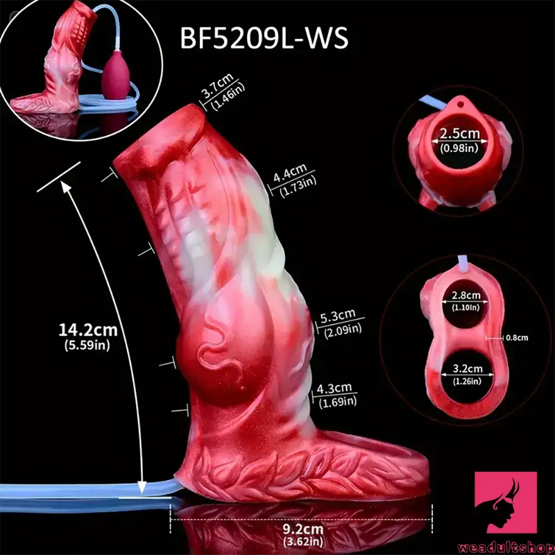 4.8in 5.59in Soft Liquid Silicone Monster Ejaculating Dildo Sleeve For Delay