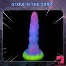 8.14in Flexible Silicone Soft Big Dildo Luminous Monster Adult Toy