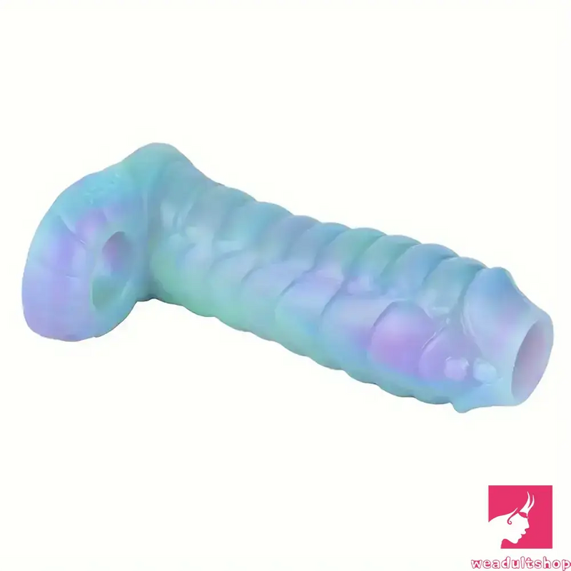 5.39in Lifelike Silicone Soft Dildo Sleeve Snake Luminous Cock Extender