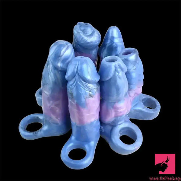 Multiple Lengths Fantasy Silicone Soft Cock Sleeve With Anti-drop Ring