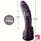 8.66in 8.74in 10.43in Big Ebony Silicone Flexible Dildo For Sex Orgasm