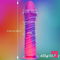 9.8in Odd Design Silicone Soft Big Dildo With Thread Pseudo Sex Toy