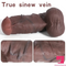 6.3in 7.87in Superb Flesh-like Silicone Real Skin Ebony Silicone Dildo