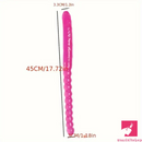 17.72in Long Double Heads Crystal Pink Simulation Dildo With Butt Beads