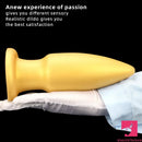 8.85in Premium Gold Soft Liquid Silicone Big Butt Plug Dildo Adult Toy