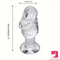 4.63in Clear Elegant Glass Crystal Dildo For Women Men With Base