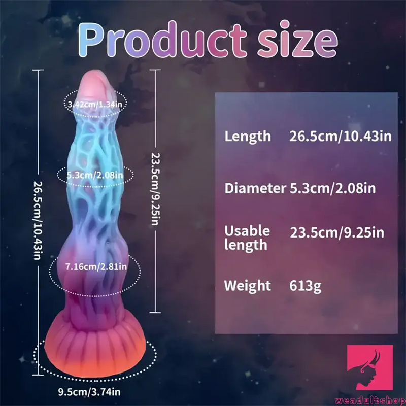 10.43in Luminous Fantasy Monster Silicone Soft Big Dildo Sex Toy