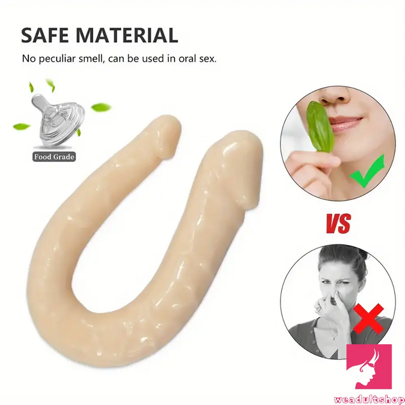 5.51in U-shaped Double Headed Penis Real Dildo For G-Spot Sex