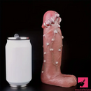 8.46in Realistic Large Silicone Soft Dildo Sleeve With Pearl Love Toy