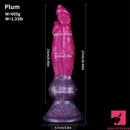 10.63in Fantasy Big Dog Penis Animal 3in1 Head Silicone Flexible Dildo