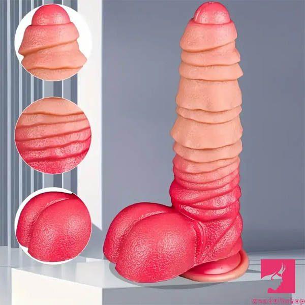 8.26in Liquid Silicone Real Big Soft Dildo For Anal Vaginal Love Toy